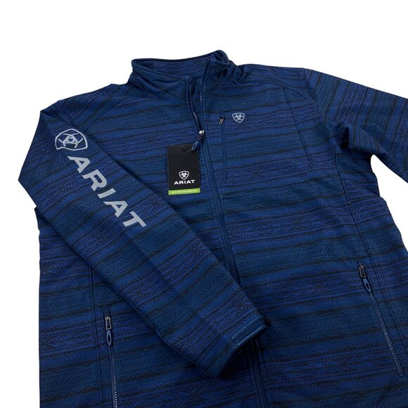 Ariat Logo 2.0 Softshell Jacket Mens XXL TALL Midsummer Night/Rock Climb Blue - Picture 2 of 10